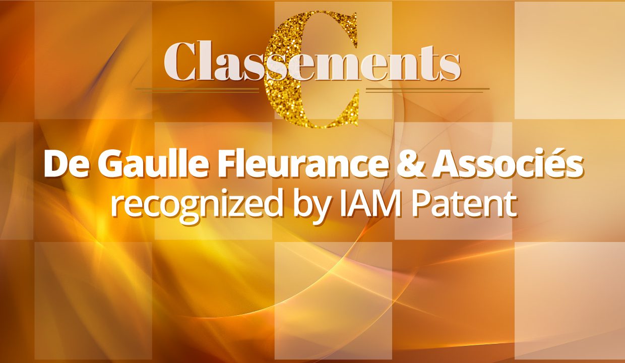 IAM PATENT 2021 – De Gaulle Fleurance & Associés is one of the best patent law firms